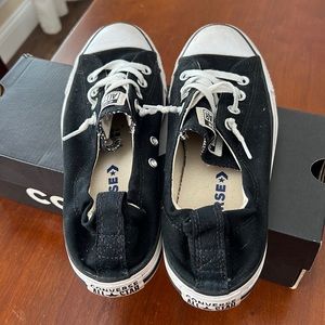 Black women’s Converse sneakers. Size 9.